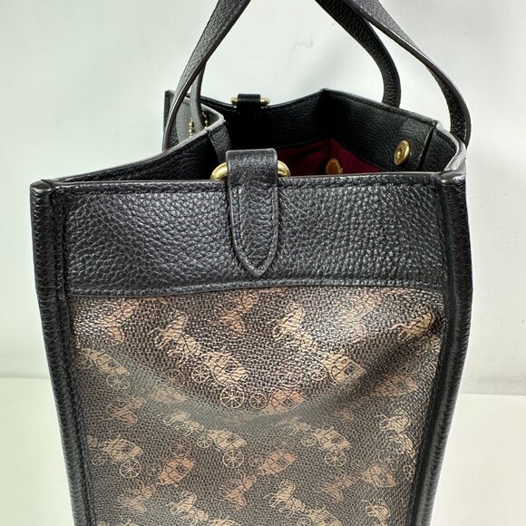 Coach Field Tote 2 Way Hand Shoulder With Horse /Carriage Print Style # 89143 - Picture 9 of 16
